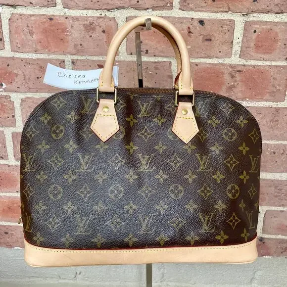 Louis Vuitton Vintage Alma Monogram PM Bag Purse Handbag Hand NEW VACHETTA - Picture 4 of 16